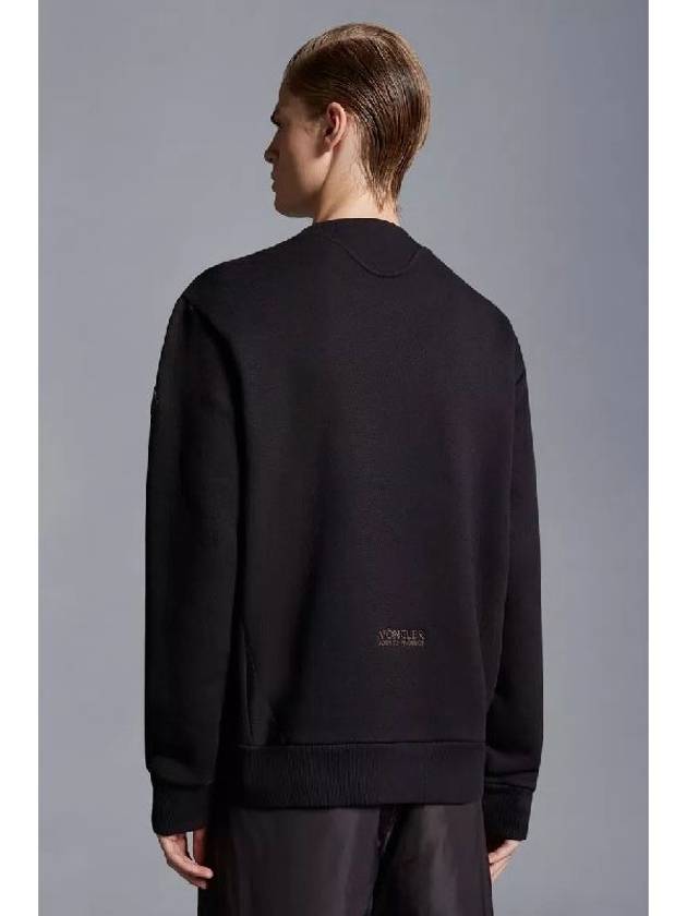 Embroidered Logo Sweatshirt Black - MONCLER - BALAAN 4