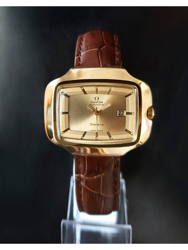 Gen ve Rare Gold Edition Automatic Men s Leather Watch - OMEGA - BALAAN 3