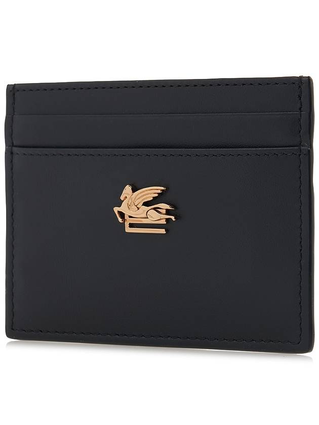 Women's Pegasus Logo Card Wallet Black - ETRO - BALAAN 3