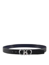 Leather Belt 679939 746527 Free Black Navy Blue - SALVATORE FERRAGAMO - BALAAN 1