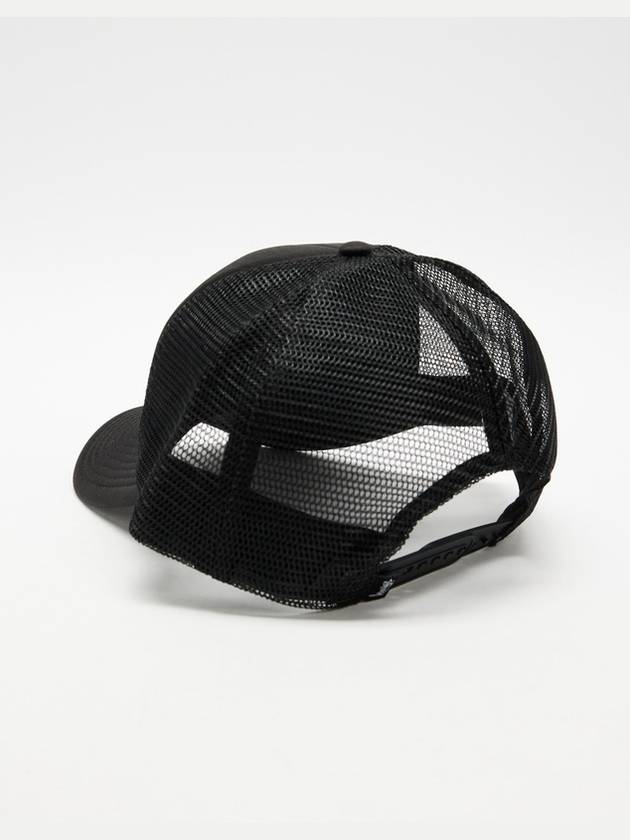 Logo Mesh Trucker Ball Cap Black - STUSSY - BALAAN 4