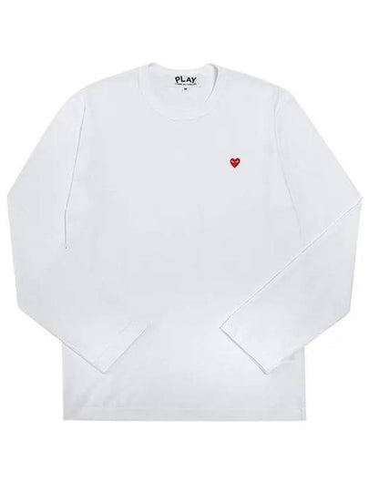 Men's Mini Red Wappen Long Sleeve T-Shirt P1 T308 2 White - COMME DES GARCONS - BALAAN 2