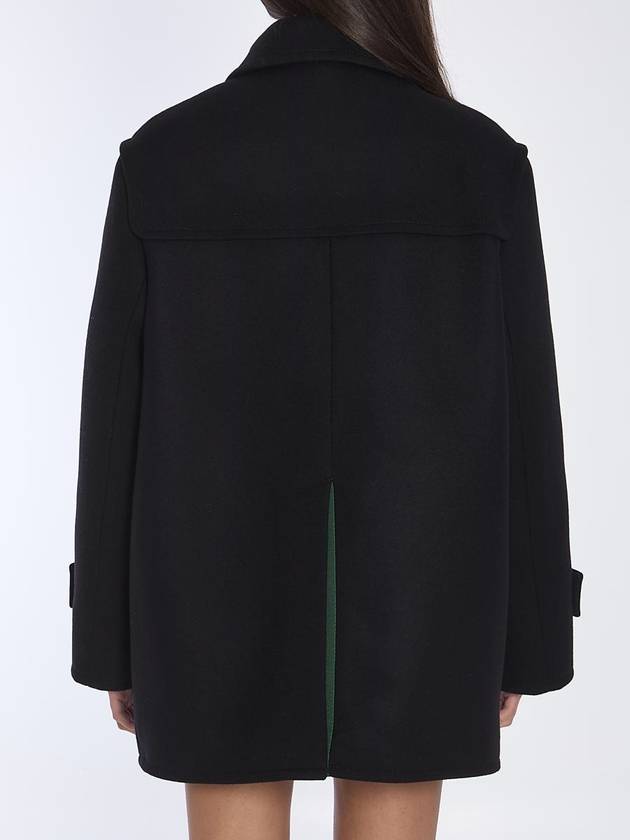 Batavia wool double coat black - GUCCI - BALAAN 5