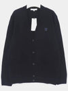 Bold Fox Head Patch Regular Lambswool Cardigan Navy - MAISON KITSUNE - BALAAN 2