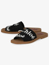 Woody Logo Flat Mule Slippers Black - CHLOE - BALAAN 2