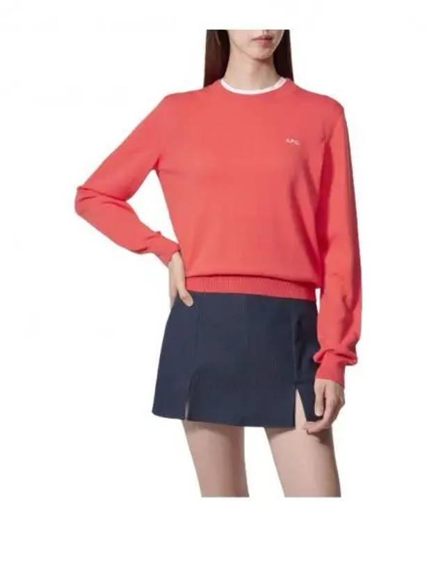 Victoria Embroidery Logo Sweatshirt Pink - A.P.C. - BALAAN 2