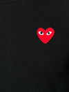 Red Heart Waffen TShirt Black P1T108 - COMME DES GARCONS - BALAAN 6