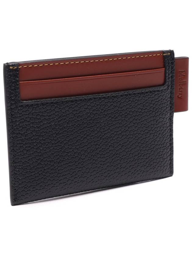 Heritage Logo Tag Leather Card Wallet Black - MULBERRY - BALAAN 4