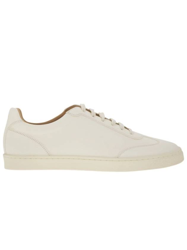 Deerskin Trainers Latex Sole Low Top Sneakers White - BRUNELLO CUCINELLI - BALAAN 4