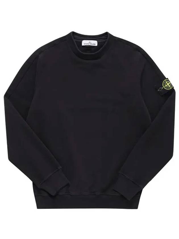 Stretch Cotton Fleece Mock Turtleneck Sweatshirt Black - STONE ISLAND - BALAAN 2