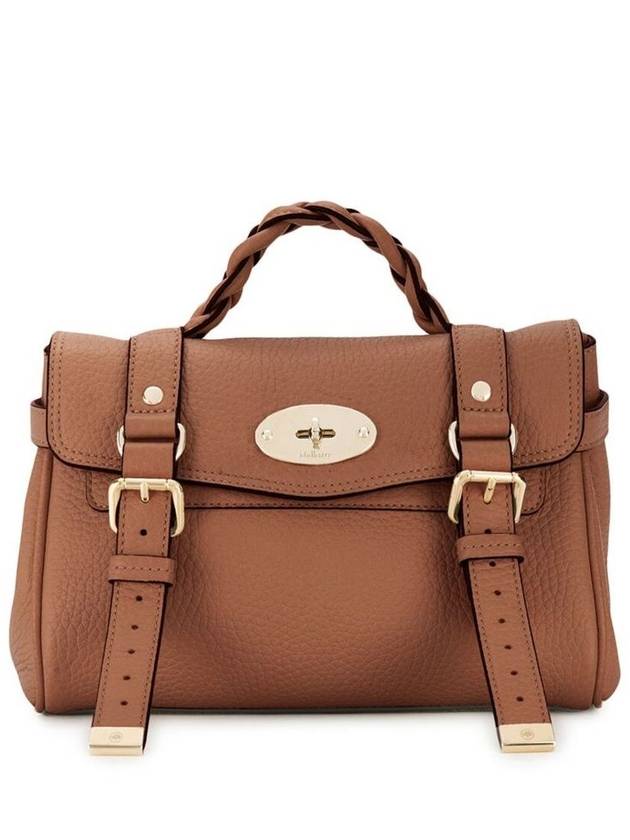 Alexa Heavy Grain Mini Tote Bag Chestnut - MULBERRY - BALAAN 2