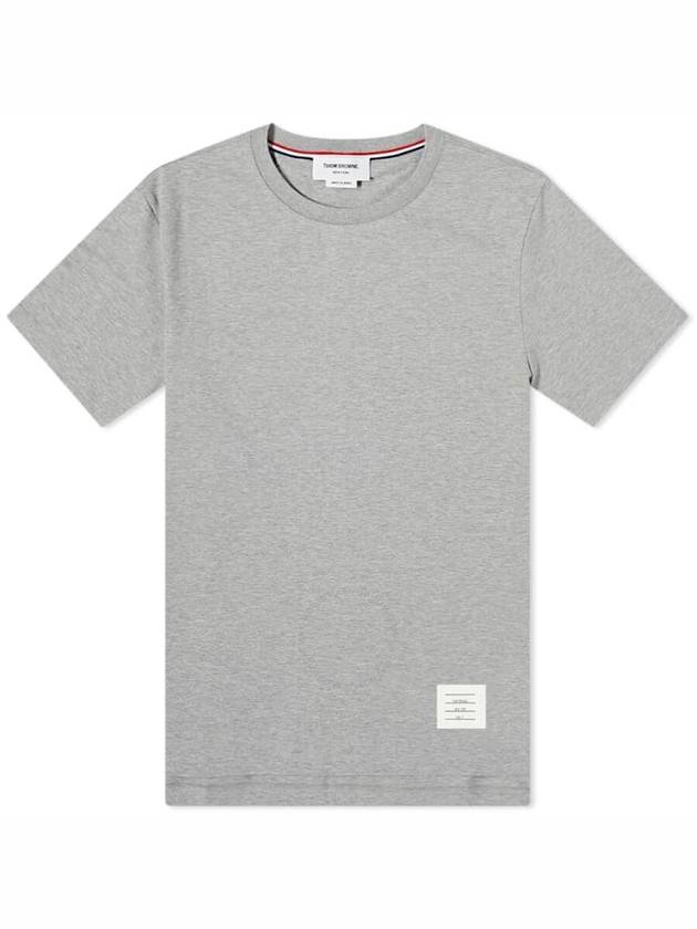 Men's Side Slit Relaxed Short Sleeve T-Shirt Light Grey - THOM BROWNE - BALAAN 2