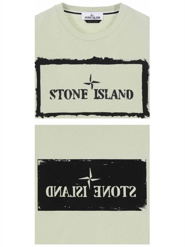 Stencil One Logo Short Sleeve T-Shirt Light Green - STONE ISLAND - BALAAN 6