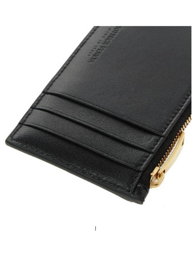 Intrecciato Zipper Card Wallet Black - BOTTEGA VENETA - BALAAN 7