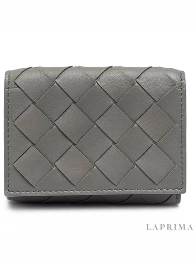 Intrecciato Continental Leather Half Wallet Grey - BOTTEGA VENETA - BALAAN 5