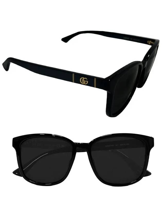 Eyewear Asian Fit Square Sunglasses Black Grey - GUCCI - BALAAN 2