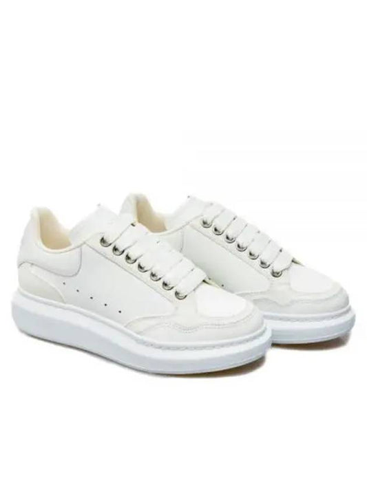 Larry Two Tone Suede Leather Low Top Sneakers White - ALEXANDER MCQUEEN - BALAAN 2