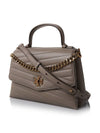 Kira Chevron Top Handle Satchel Cross Bag Brown - TORY BURCH - BALAAN 1