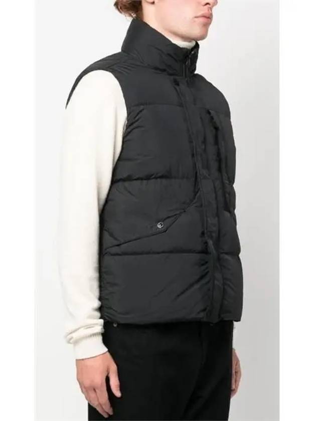 Wappen Patch High Neck Padding Vest Black - STONE ISLAND - BALAAN 3