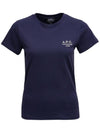 Women's Denis Short Sleeve T-Shirt Navy - A.P.C. - BALAAN.