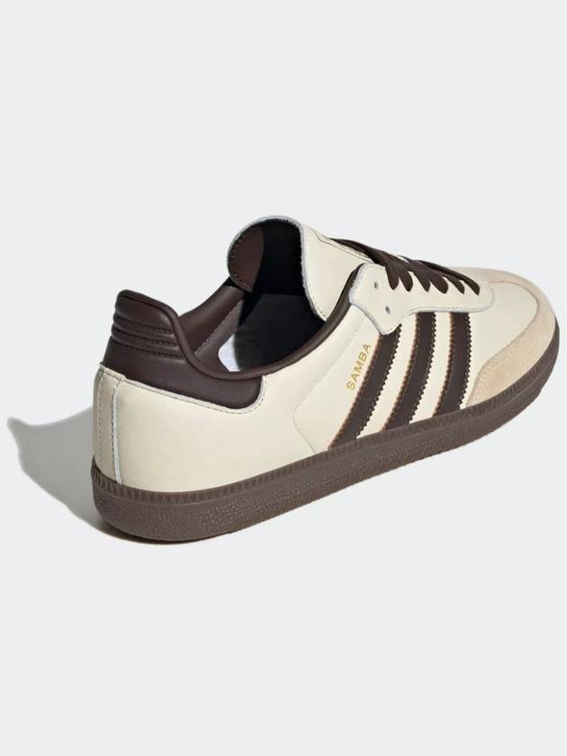 Samba OG Low Top Sneakers Cream White Dark Brown - ADIDAS - BALAAN 5