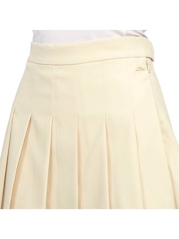 Adina Pleated Skirt Almond Milk - J.LINDEBERG - BALAAN 8