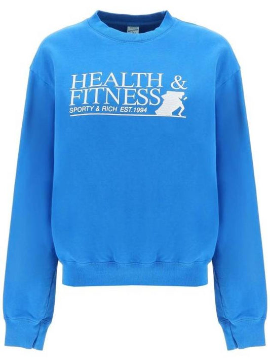 Fitness Motion Crew Neck Sweatshirt Royal Blue - SPORTY & RICH - BALAAN 1