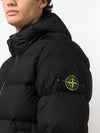 Seamless Logo Nylon Hooded Padded Jacket Black - STONE ISLAND - BALAAN 7