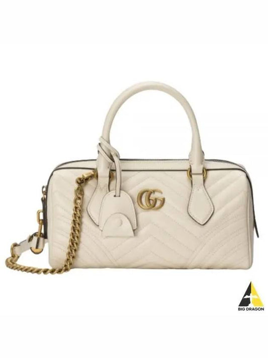 GG Marmont Small Top Handle Bag White - GUCCI - BALAAN 2