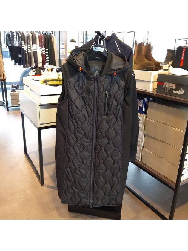 Quilted Long Vest Black - MOOSE KNUCKLES - BALAAN.