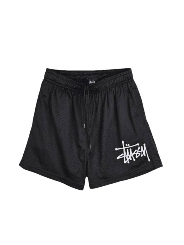 Basic Beach Shorts Black - STUSSY - BALAAN 1