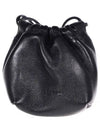 Dumpling Drawstring Calf Leather Mini Bag Black - JIL SANDER - BALAAN 3