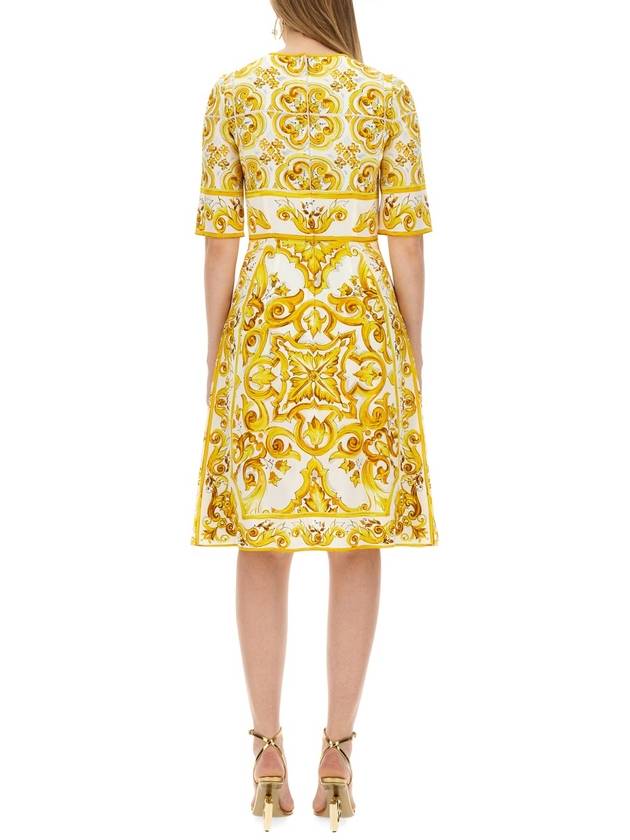 SILK CHARMEUSE MIDI DRESS - DOLCE&GABBANA - BALAAN 2