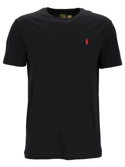 Men's Embroidered Pony Short Sleeve T-Shirt Black - POLO RALPH LAUREN - BALAAN 2