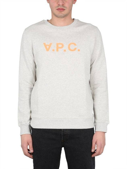 Men's VPC Color Logo Crew Neck Sweatshirt Grey - A.P.C. - BALAAN 2