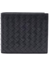 Intrecciato Calf Leather Half Wallet Black - BOTTEGA VENETA - BALAAN 2