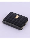 Lola Zipper Quilted Leather Half Wallet Black - BURBERRY - BALAAN 4