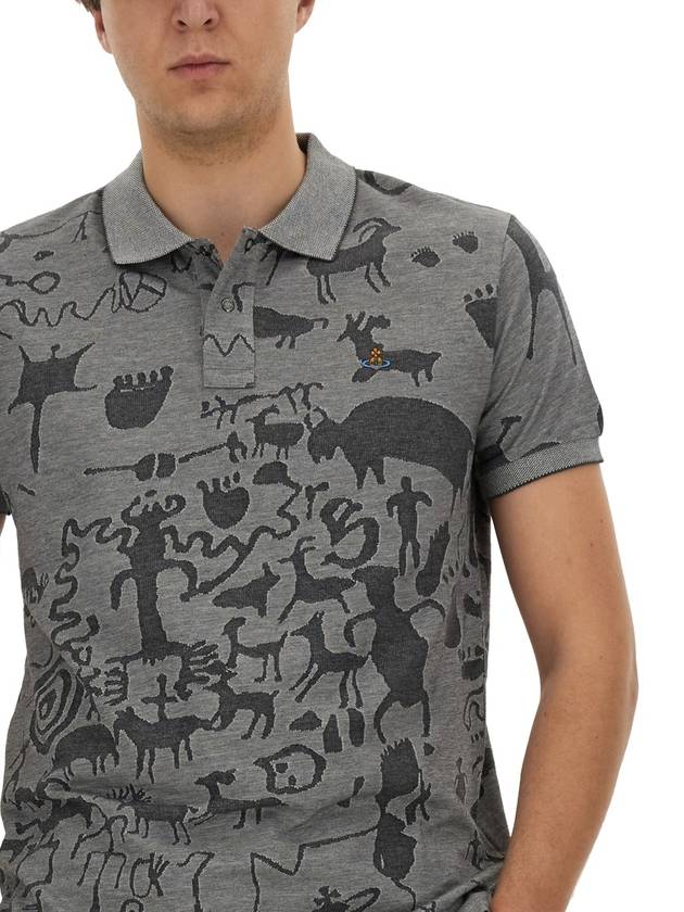 graphic print polo shirt 2H01000IJ006I - VIVIENNE WESTWOOD - BALAAN 3