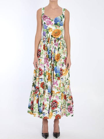 Floral Midi Dress - DOLCE&GABBANA - BALAAN 1