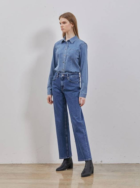 Denim basic straight fit pants indigo - RYUL+WAI: - BALAAN 2