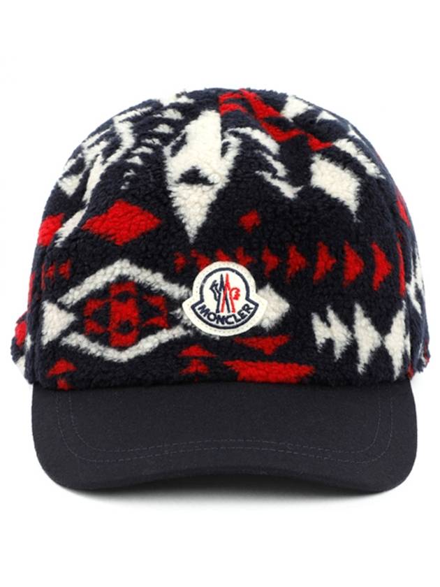 Teddy Jacquard Ball Cap Navy - MONCLER - BALAAN 2