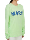 Logo Long Sleeve T-Shirt Green - MARNI - BALAAN 4