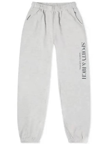 California sweatpants heather gray SWAW2341HG - SPORTY & RICH - BALAAN 1