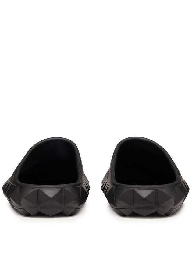 Roma Stud Turtle Rubber Clog Mule Black - VALENTINO - BALAAN 9