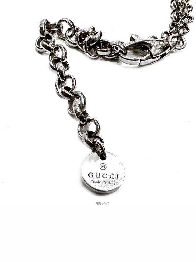 interlocking silver necklace - GUCCI - BALAAN 4