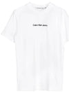 White monologo t shirt J20J221065 YAF - CALVIN KLEIN - BALAAN 1