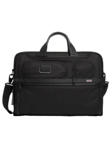 Alpha Compact Large Screen Laptop Briefcase Black - TUMI - BALAAN 1