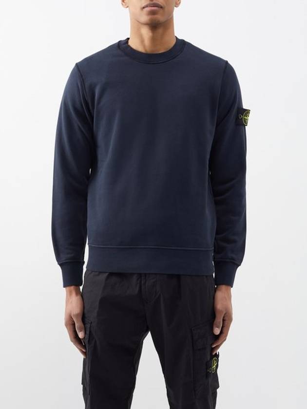 Crewneck Stretch Nylon Badge Sweatshirt Navy - STONE ISLAND - BALAAN 1