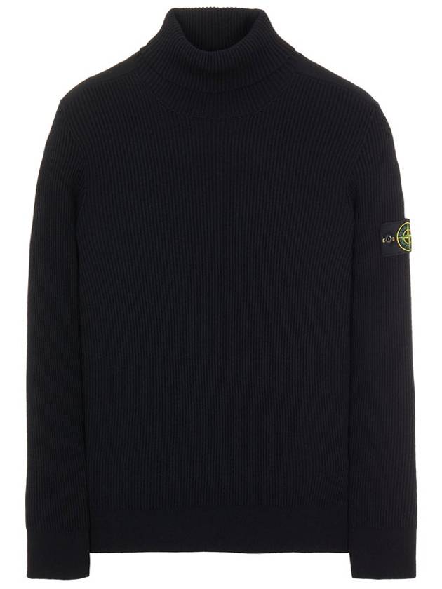 Wappen Patch Wool Turtleneck Black - STONE ISLAND - BALAAN 2