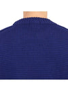 Crew Neck Wool Knit Top Blue - TEN C - BALAAN 8